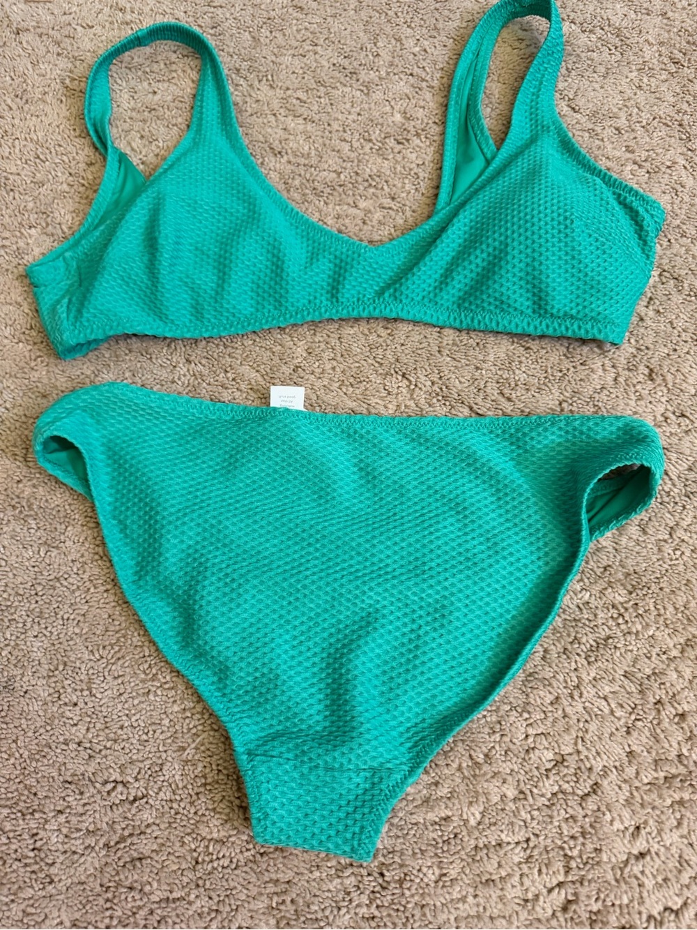 aerie Textured Emerald Green Bikini Set - Picture 10 of 13